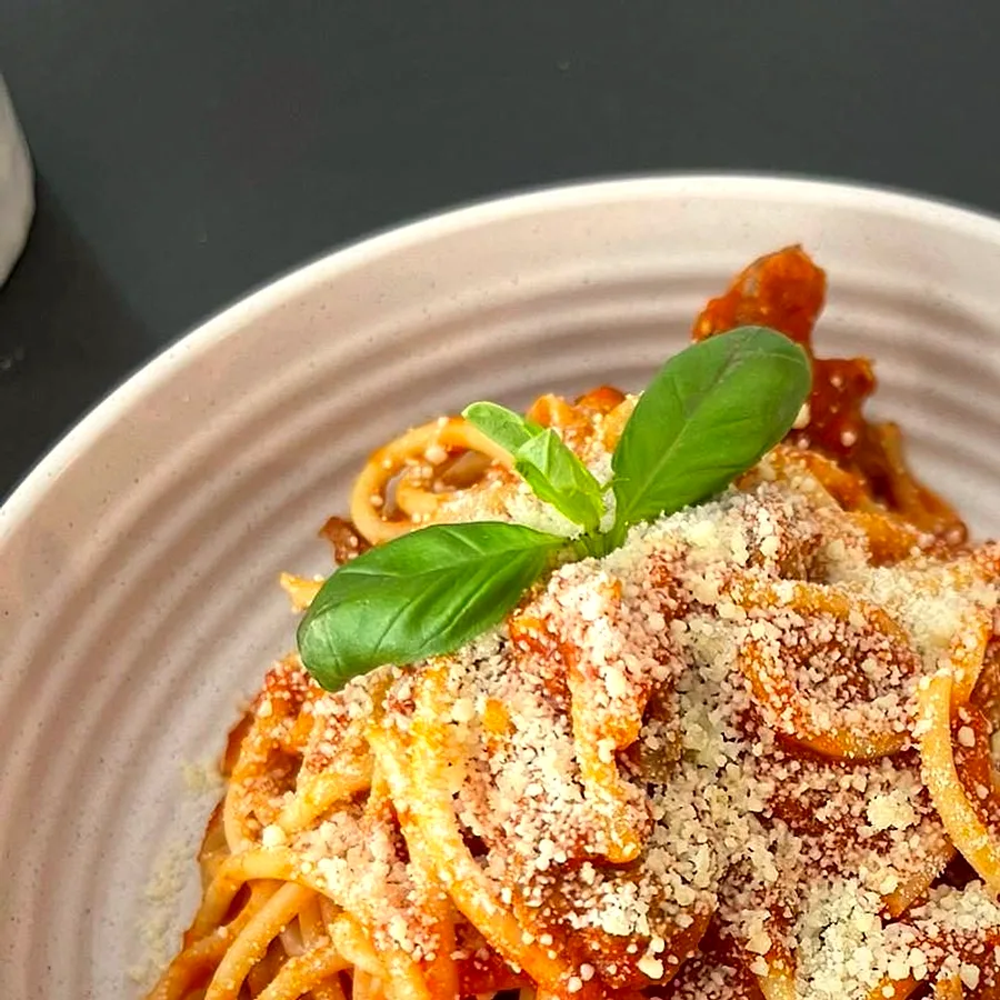 Spaghetti pomodoro at Stone Milled